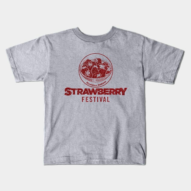 Hawkins Strawberry Festival 1986 Vintage Kids T-Shirt by Jazz In The Gardens